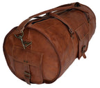 Craftshades - 20 Inch Handcrafted Curved Duffle Goat Leather Bag | 100 Genuine Leather
