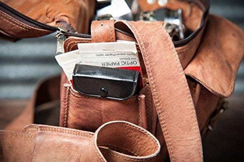 Craftshades - 9 Inch Unique Handcrafted Leather Camera Bag | 100% Genuine Leather