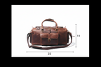 CraftShades Leather Duffle Bag – Elegance and Functionality in One