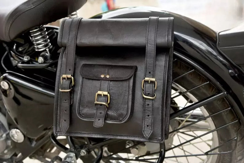 CraftShades Leather Bike Bag – Vintage Handcrafted Design