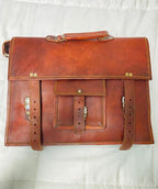 Craftshades – 15 Inch | Classic Handcrafted Goat Leather Laptop Bag | 100% Genuine Leather