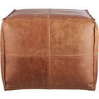 Leather Pouf