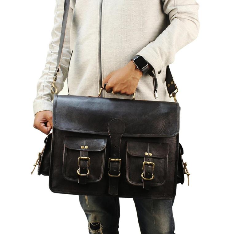 Craftshades Combo  - 4 Pockets Handcrafted Leather Bag& wallet | 100% Genuine Leather