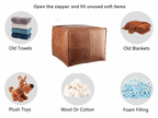 Leather Pouf