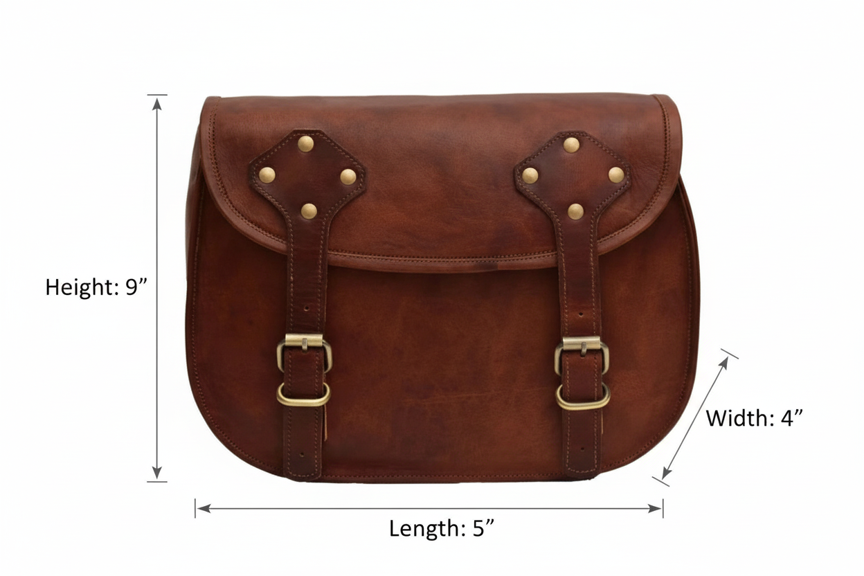 Handcrafted Leather Motorcycle Bag