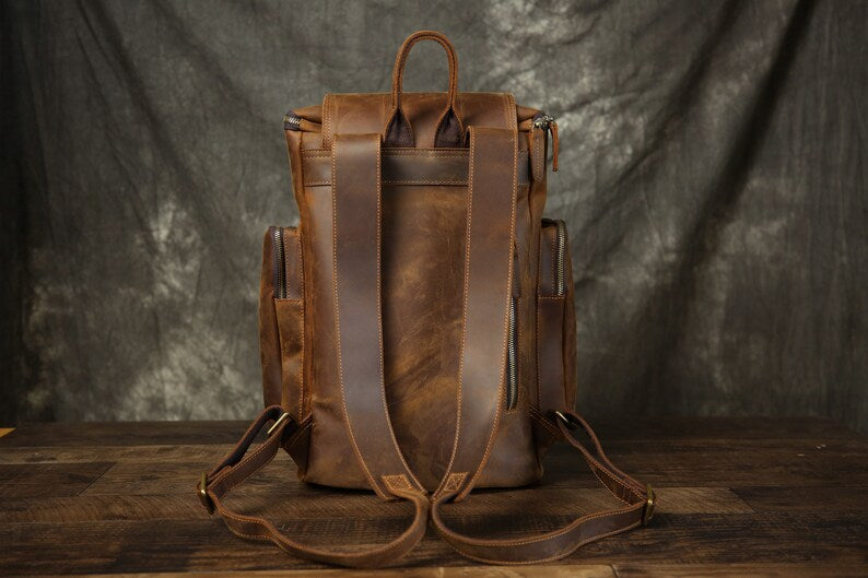 Craftshades Jungle Full Grain Buffalo Leather Laptop Backpack