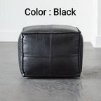 Leather Pouf