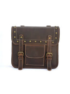 CraftShades Leather Bike Bag saddle bag bags panniers bag Saddlebags Side Leather Motorcycle Side Panniers Bag brown color (Copy)