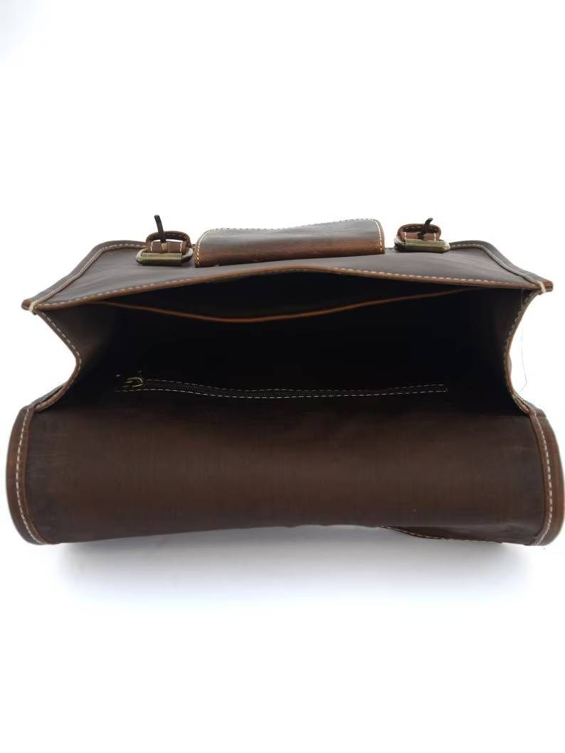CraftShades Leather Bike Bag saddle bag bags panniers bag Saddlebags Side Leather Motorcycle Side Panniers Bag brown color (Copy)