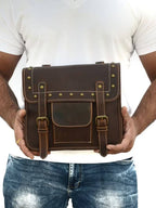 CraftShades Leather Bike Bag saddle bag bags panniers bag Saddlebags Side Leather Motorcycle Side Panniers Bag brown color (Copy)