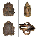 Craftshades Vintage Handmade Leather Messenger Bag for Laptop Briefcase Best Computer Satchel School Distressed Bag 18 inches (Brown)