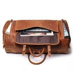 CraftShades - 22” Leather Duffle with Separate Shoe Compartment