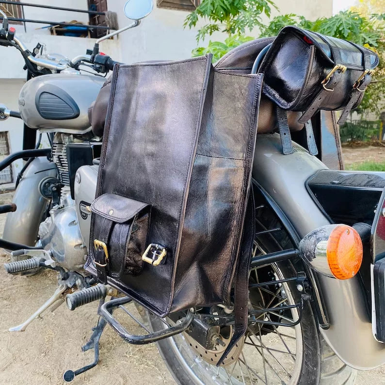CraftShades Leather Bike Bag – Vintage Handcrafted Design
