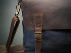 Canvas Messenger Bag - Blue