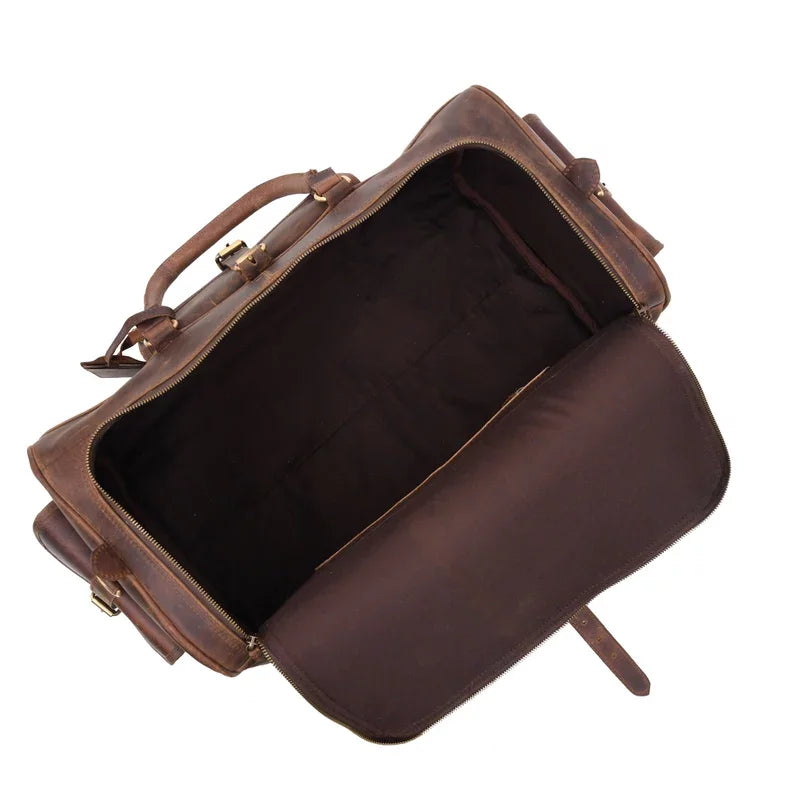 CraftShades Leather Duffle Bag for Men – Stylish and Durable Travel Bag