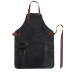 CraftShades Personalized Top Grain Leather Workshop Apron with Pockets for Men, Hand Crafted Woodworking Apron, Artist Full Apron, Best Gardening Apron
