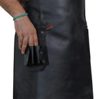 CraftShades Personalized Top Grain Leather Workshop Apron with Pockets for Men, Hand Crafted Woodworking Apron, Artist Full Apron, Best Gardening Apron