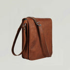 Craftshades - 9*11 inches Full Flap Handcrafted Goat Leather Sling Bag | 100% Genuine Leather