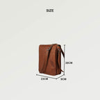Craftshades - 9*11 inches Full Flap Handcrafted Goat Leather Sling Bag | 100% Genuine Leather