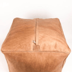 Moroccan Leather Pouf