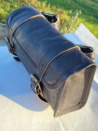 CraftShades Leather Motorcycle Black Side Round bags