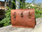 Craftshades – 16 Inch Handcrafted Briefcase Goat Leather Bag | 100% Genuine Leather