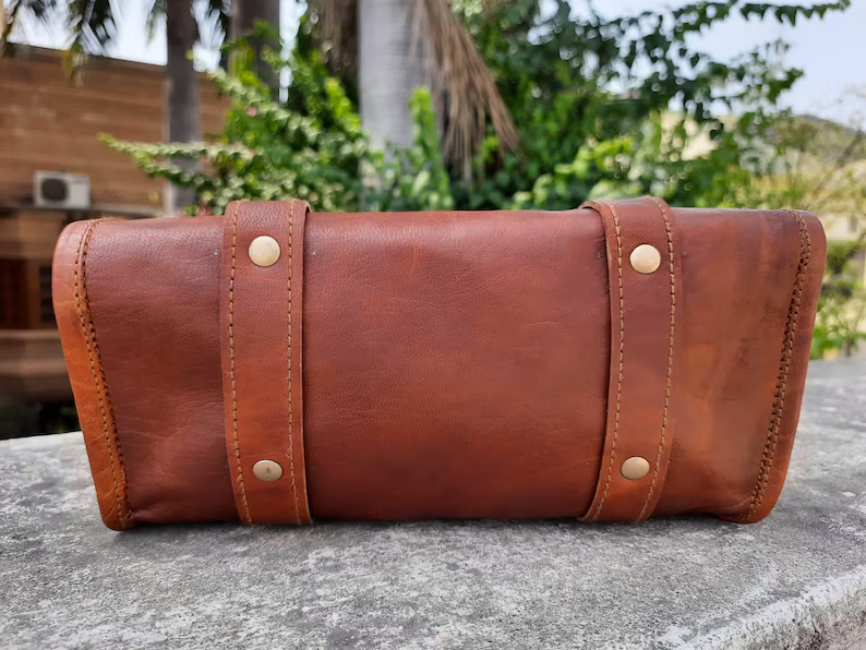 Craftshades Leather Handmade combo Saddle Bag Motorcycle Luggage Pannier bag