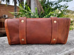 CraftShades Leather Motorcycle Brown Side Round bags