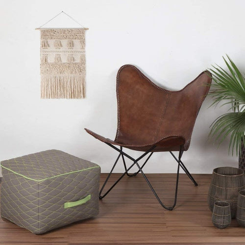 Butterfly chair brown cover Goat leather