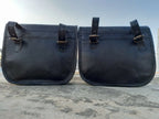 Craftshades Motorcycle Saddlebags Leather Bag Black Saddle Panniers Bags Large Bike Luggage 2 BAGS