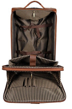Leather Trolley Travel Bag Weekender Overnight Light Brown Leather Bag With Four Wheels Leather Cabin