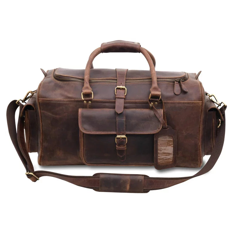 CraftShades Leather Duffle Bag for Men – Stylish and Durable Travel Bag