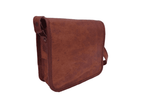 Craftshades - 9 Inch  Full Flap Plain Handcrafted Small Goat Leather Sling Bag | 100% Genuine Leather