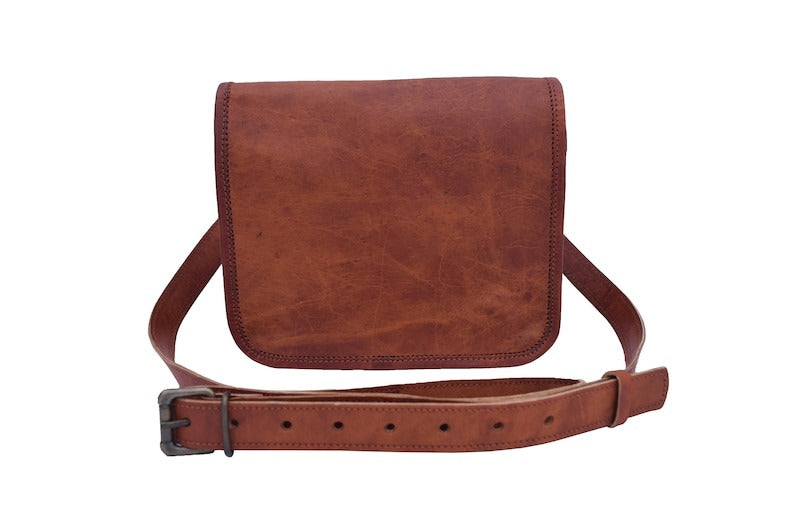 Craftshades – 11*9 inches Full Flap Handcrafted Goat Leather Sling Bag