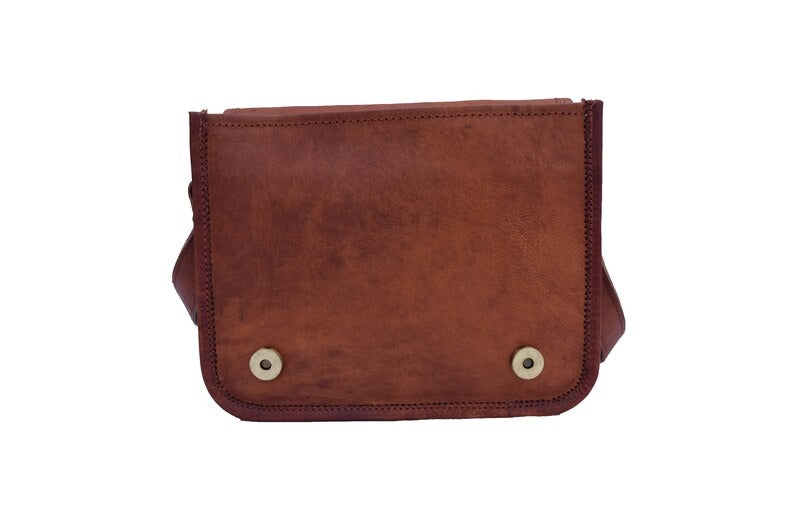 Craftshades – 11*9 inches Full Flap Handcrafted Goat Leather Sling Bag