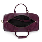 Burgundy/Wine Embossed Leather Duffle