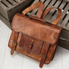 CraftShades  Combo Offer - 15 Inch Handmade Leather Laptop Bag, &amp; Belt