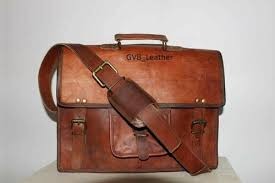 Craftshades – 15 Inch | Classic Handcrafted Goat Leather Laptop Bag | 100% Genuine Leather