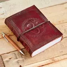 Handcrafted Leather Journal – Om Embossed (7x5")