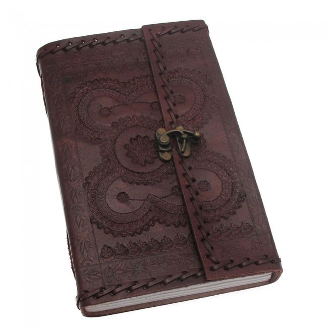 Craftshades – Vintage Leaf Embossed Unique Design 7″5 Handcrafted Leather Journal/Diary 200 page | 100% Genuine Leather