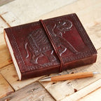 Craftshades – Traditional Elephant Embossed Design 7″5″ Handcrafted Leather Journal/Diary 200 page | 100% Genuine Leather