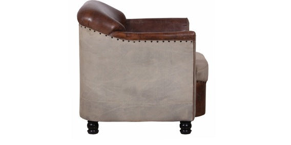 Leather Canvas Polo Sofa