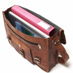 CraftShades  Combo Offer - 15 Inch Handmade Leather Laptop Bag, &amp; Belt
