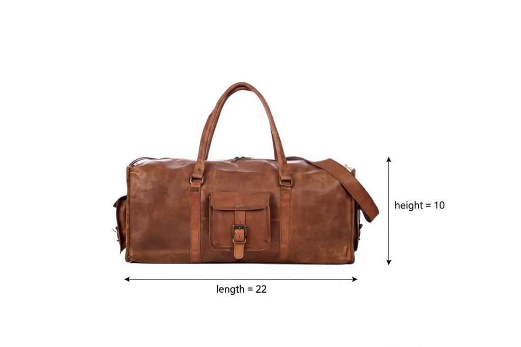Craftshades 100% Genuine Leather Travel Duffle Bag