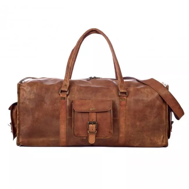 Craftshades 100% Genuine Leather Travel Duffle Bag