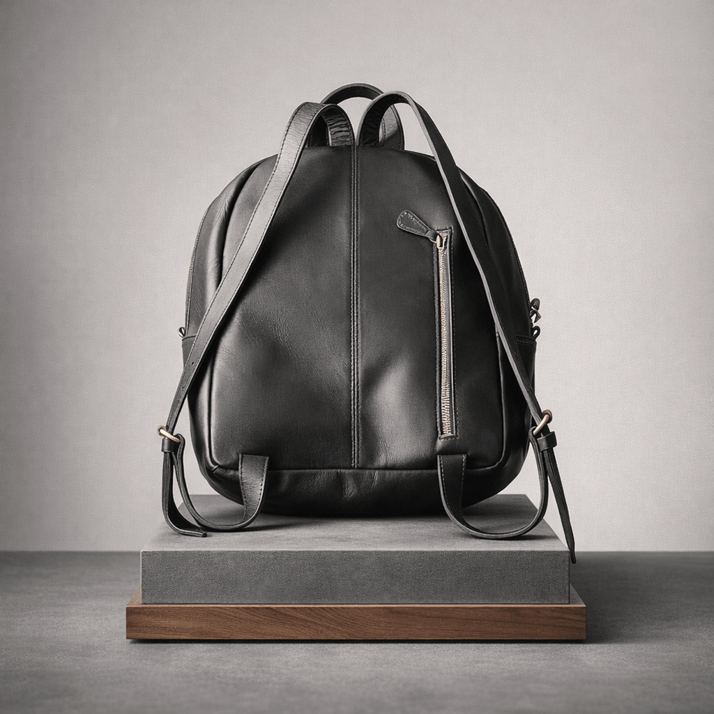 Handmade Leather Backpack – Compact Full Grain Buffalo Leather Backpack