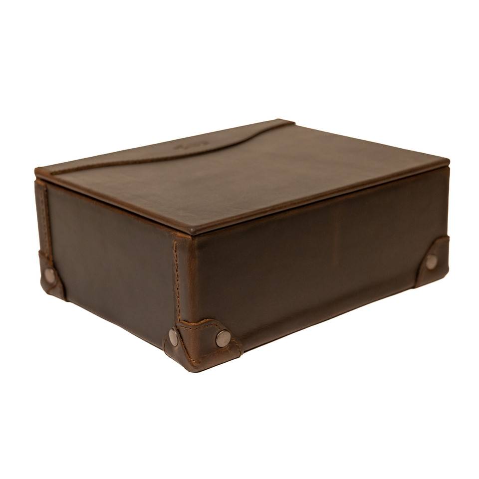 Premium Leather Desk Organizer Box