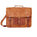 Craftshades – Vintage Single Pocket 15"11 Handcrafted Leather Laptop Bag | 100% Genuine Leather