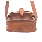Craftshades - 9*11 Inch Crossbody Handcrafted Small goat Leather Unisex Sling Bag | 100% Genuine Leather