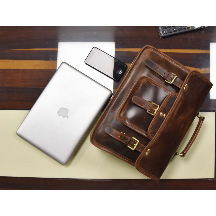 Buffalo Leather Laptop Bag